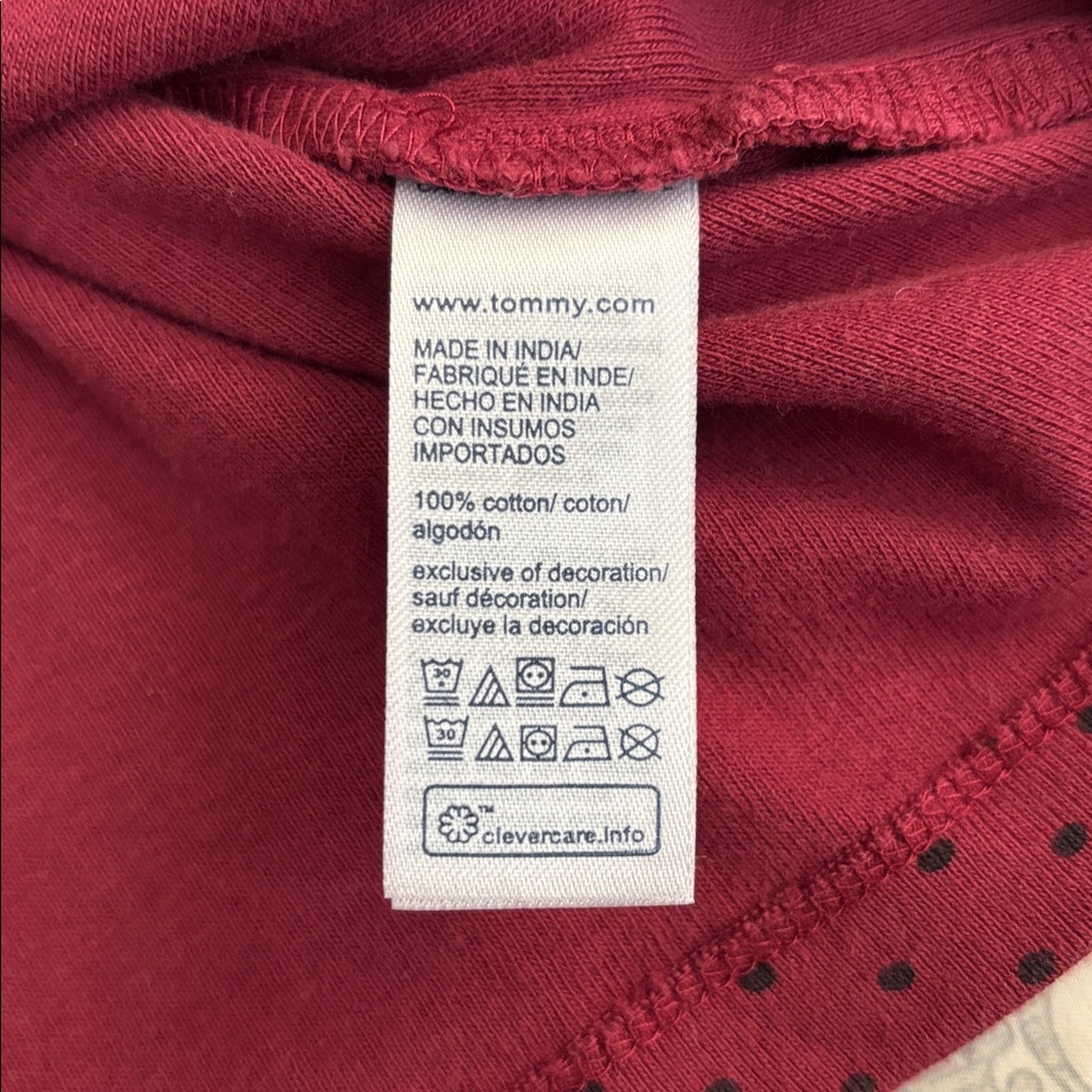 Tommy Hilfiger Stylish Maroon Long Sleeve Top Size XXL - Picture 9 of 10
